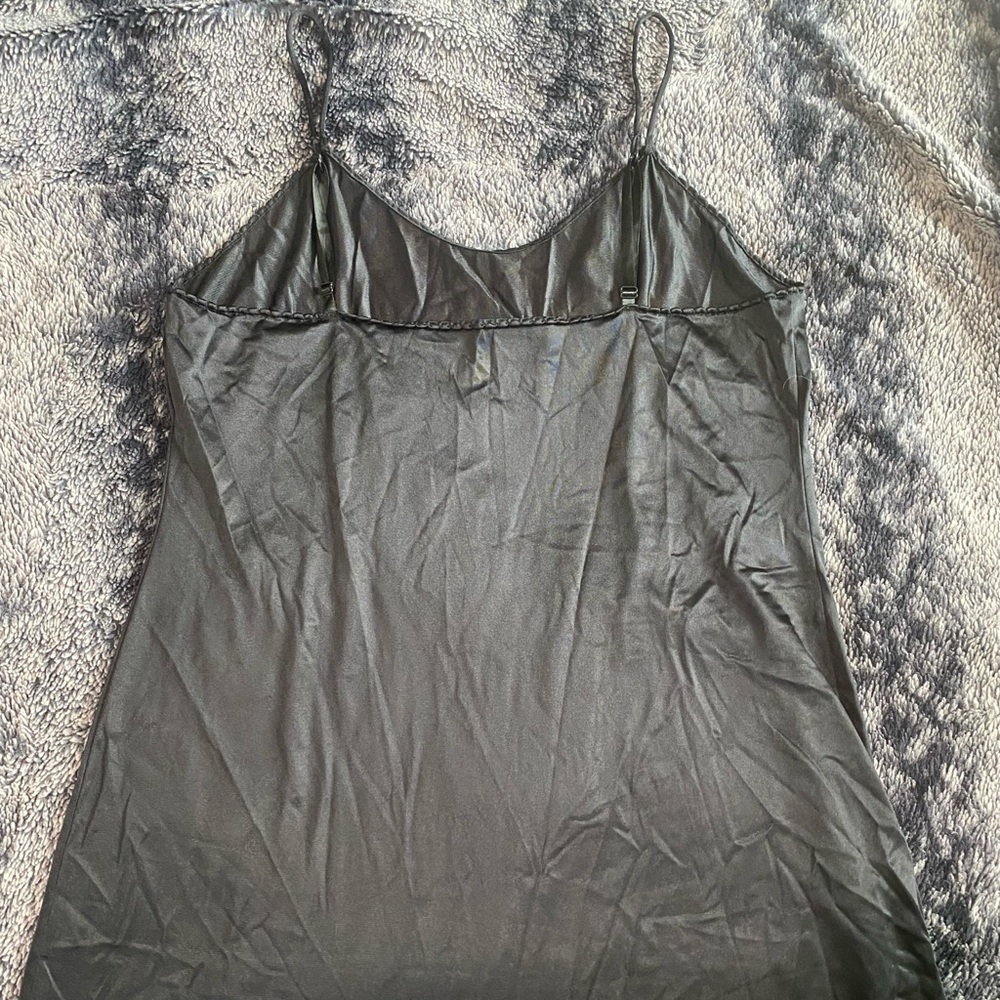 Vassarette Women’s XL 48/44 Black Nylon Spaghetti Strap Adjustable Slip Top - Picture 6 of 9